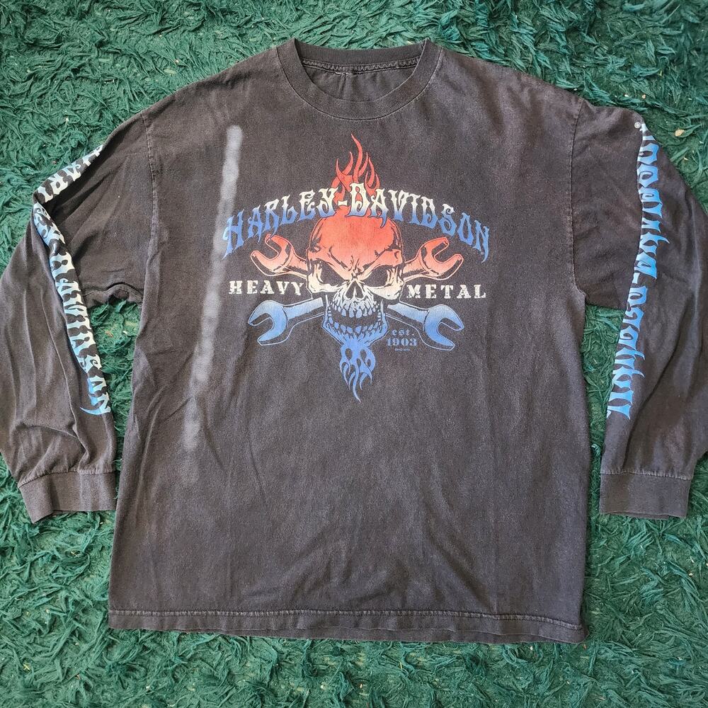 Vintage 2010 Harley Davidson Heavy Metal Bowling Green KY Long Sleeve Tee
